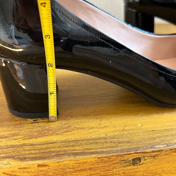 Kate Spade Glossy Black Heels with Bow - Picture 5 of 9